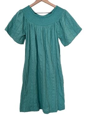 NWT Old Navy Flutter Sleeve Smocked Embroidered Mini Shift Dress